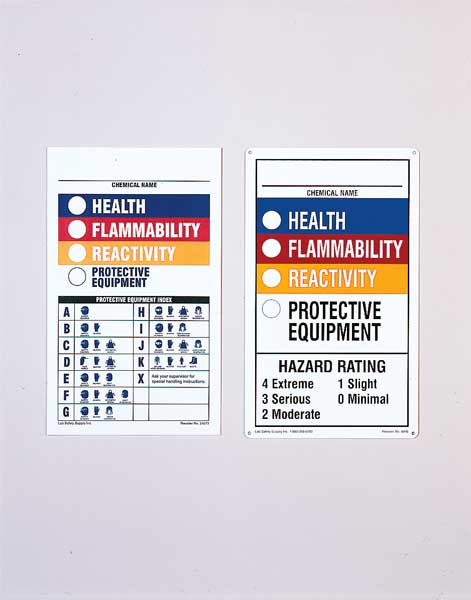 Chemical Sign, Chemical Name, 10x7 in, Adhesive Vinyl