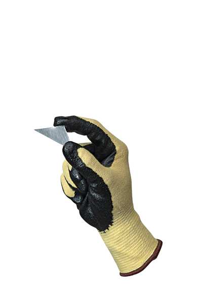 Cut Resistant Coated Gloves, A2 Cut Level, Nitrile, 8, 1 PR