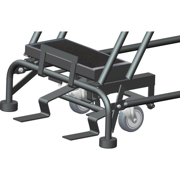 153 in H Steel Rolling Ladder, 12 Steps