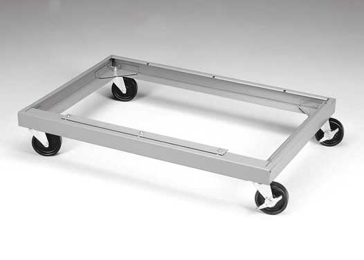 Caster Kit, 36 in W x 18 in D, Med Gray