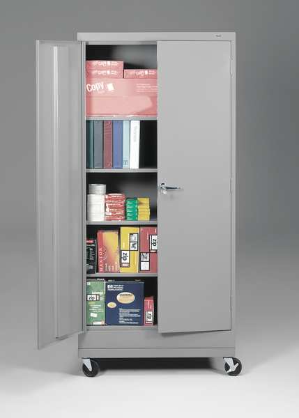 Caster Kit, 36 in W x 18 in D, Med Gray