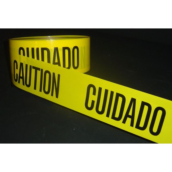 Barricade Tape, Yellow/Black, 300ft x 3 In