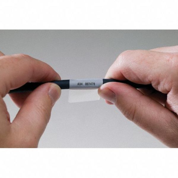 White Vinyl Wire Marker Tape, WRAP-12-427