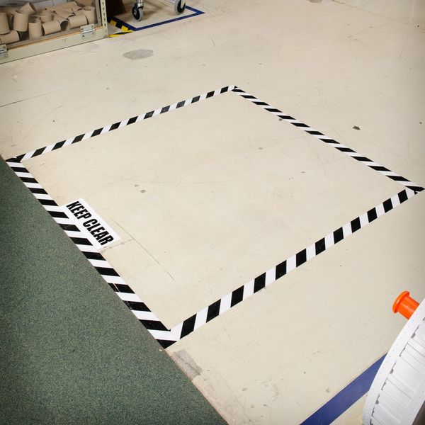 Floor Marking Tape, Roll, 2In W, 100 ft. L