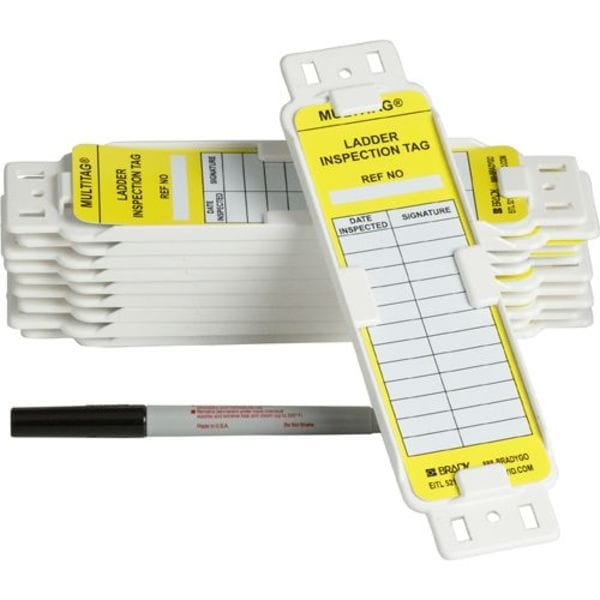 Laddertag(tm) Kit, Wht, CFR 1926.1053