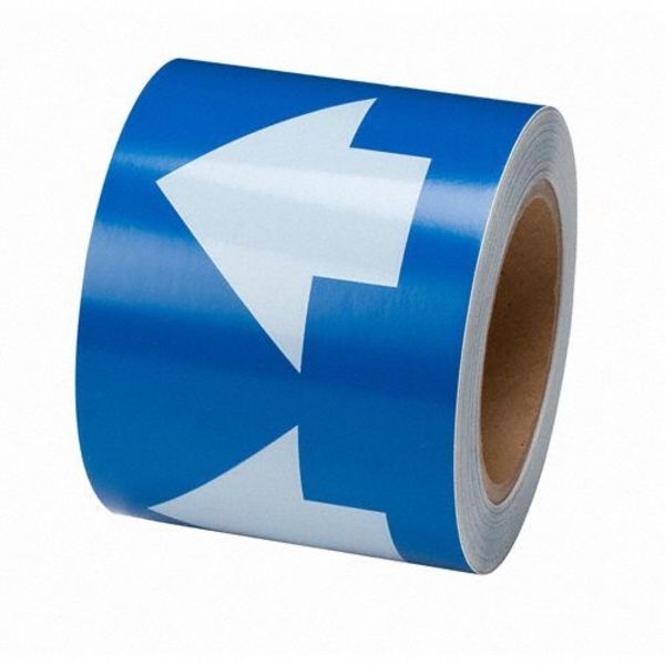 Arrow Tape, White/Blue, 4 In. W, 91289