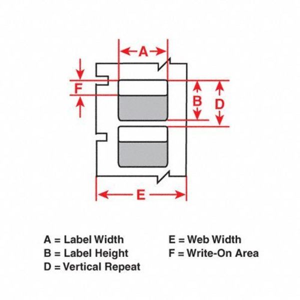 White Vinyl Wire Marker Tape, WRAP-3-427