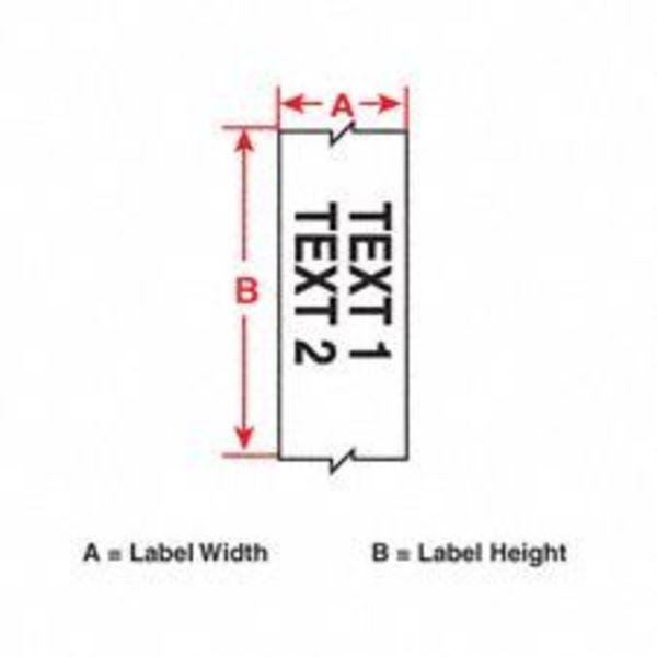 Label Tape Cartridge, Green, 100ft L, 4In W