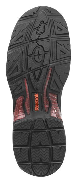 Athletic Work Shoes, Black/Red, 9W, PR