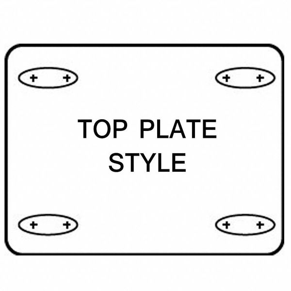 Swivel NSF-Listed Plate Caster, Polyurethane, 3-1/2in, 350lb