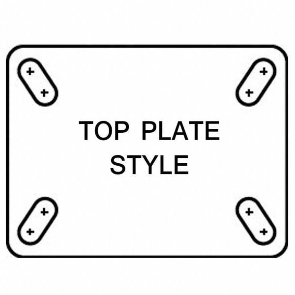 Plate Caster, Swivel, Phenolic, 10 in., 2900 lb