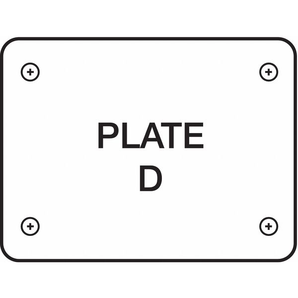 Rigd Plate Caster, Poly, 6 in., 1200 lb., Rd