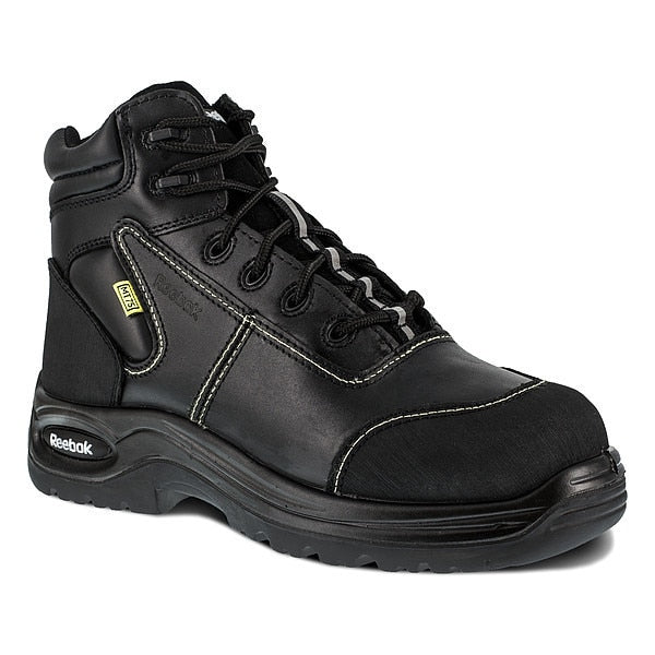 Work Boots, 12 Sz, M, Blk, 6 in. H, Womens, PR