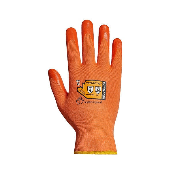 Cut-Resistant Gloves, Hi-Viz Orange, 11, PR