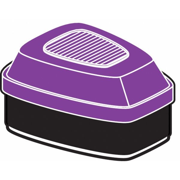 Combination Cartridge/Filter, Organic Vapor (OV)/P100, Bayonet, NIOSH, Black/Magenta, 2 Pack