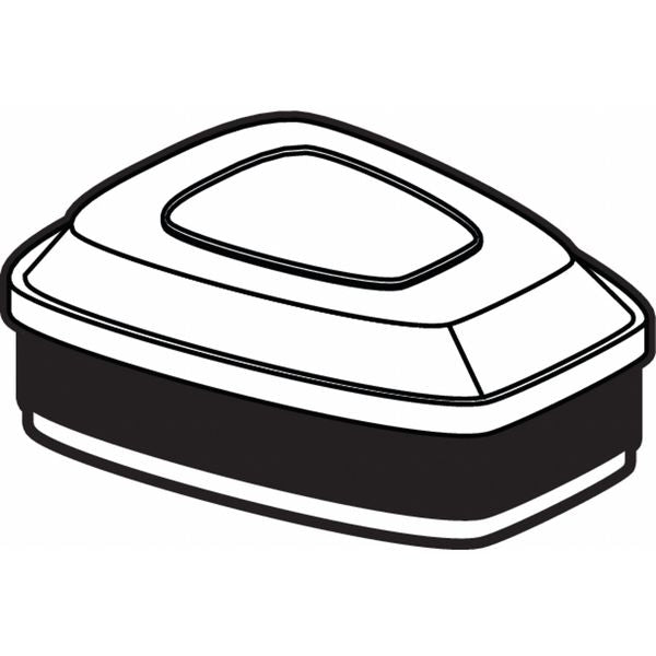 Half Facepiece Disposable Respirator Assembly, 5000 Series, OV/P95, Permanently Attached, Medium