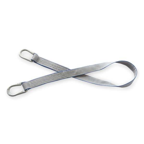Web Sling, Universal Link - Type U, 6 ft L, 4 in W, Polyester, Silver