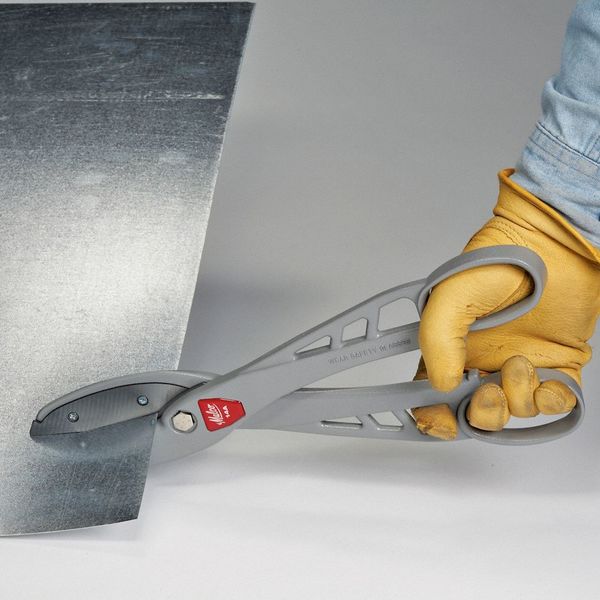 Tinners Snip, Straight, 14 in, Aluminum Frame, Steel Inset Blades