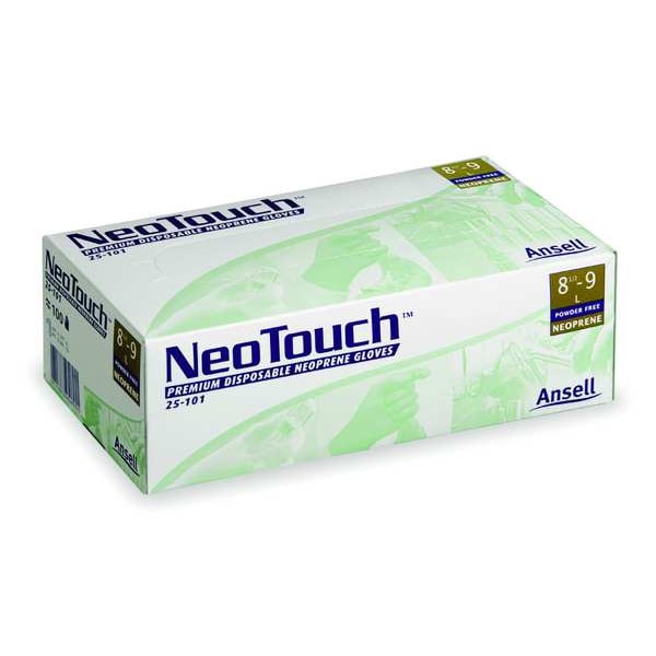 Disposable Gloves, Neoprene, Powder Free, Green, S, 100 PK