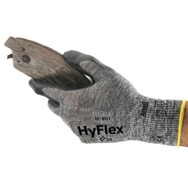 Foam Nitrile Coated Gloves, Palm Coverage, Black, 2XL, PR