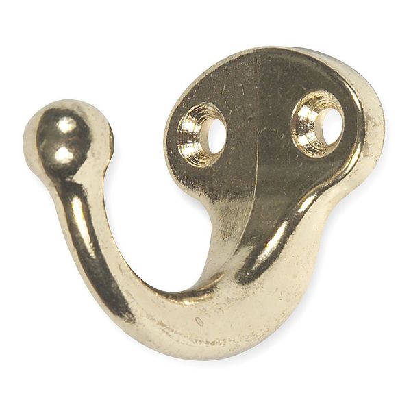 Coat and Garment Hook, Brass