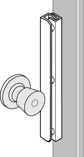 Interlocking Latch Guard, Silver Paint, Steel, 12