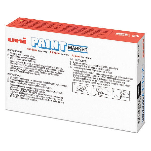 Permanent Paint Marker, Medium Tip, Black Color Family, Paint