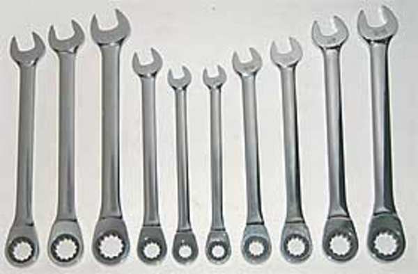 Ratcheting Wrench Set, Pieces 10