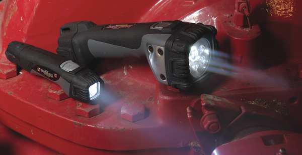 Black No Led Industrial Handheld Flashlight, AA, 300 lm