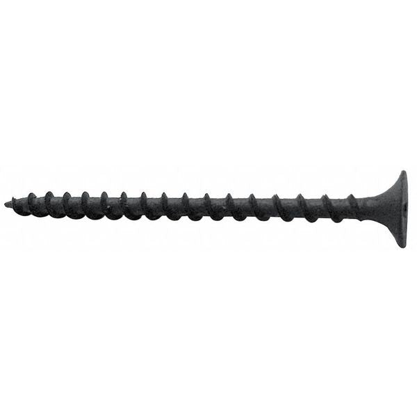 Drywall Screw, #10 x 1-1/2 in, Steel, Flat Head Phillips Drive, 200 PK
