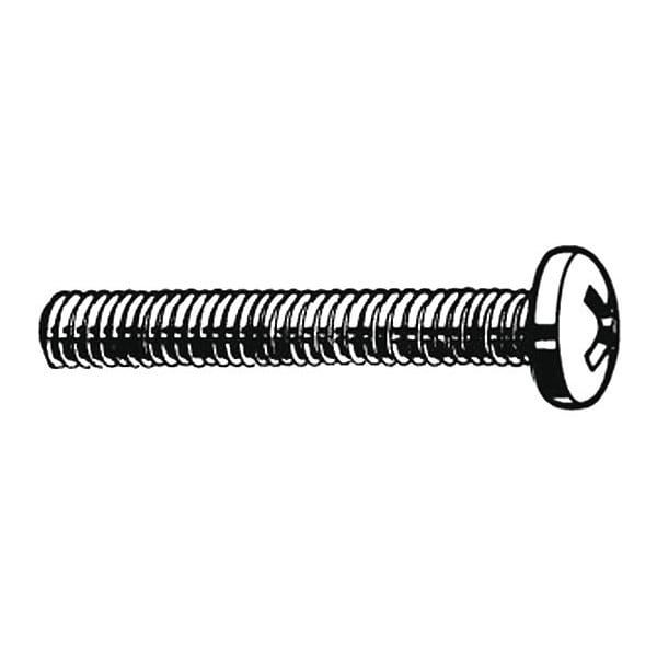 #6-32 x 9/16 in Phillips Pan Machine Screw, Plain Stainless Steel, 100 PK
