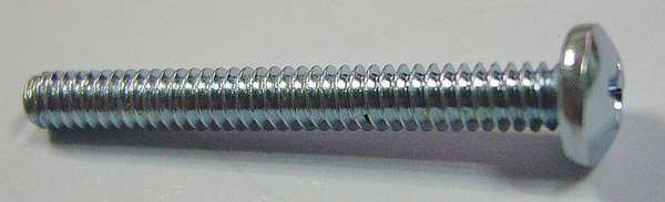 #10-24 x 1-1/4 in Phillips Pan Machine Screw, Zinc Plated Steel, 100 PK