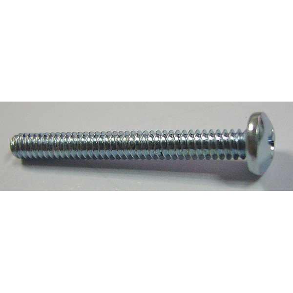 #6-32 x 7/8 in Slotted Pan Machine Screw, Zinc Plated Steel, 100 PK