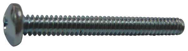 #10-24 x 1/2 in Phillips Pan Machine Screw, Zinc Plated Steel, 100 PK