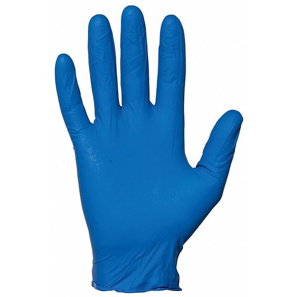 Disposable Nitrile Gloves with Textured Fingertips, Nitrile, Powder-Free, Small (7), Blue, 100 Pack