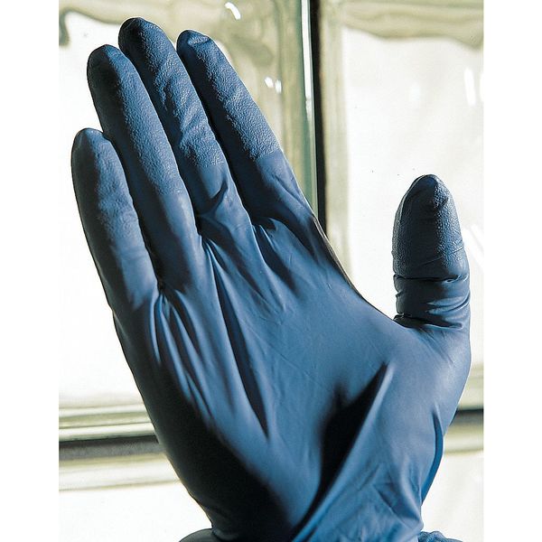 Disposable Nitrile Gloves with Textured Fingertips, Nitrile, Powder-Free, Small (7), Blue, 100 Pack