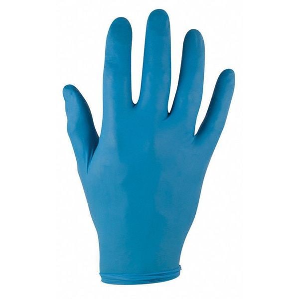 Disposable Nitrile Gloves with Textured Fingertips, Nitrile, Powder-Free, Large (9), Blue, 100 Pack