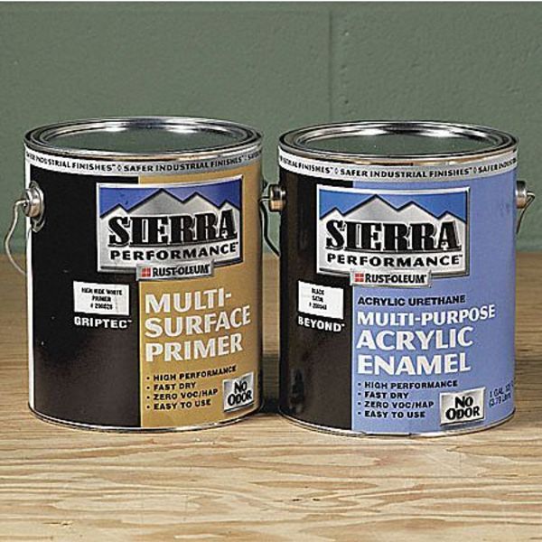 Interior/Exterior Paint, Glossy, Water Base, White, 1 gal