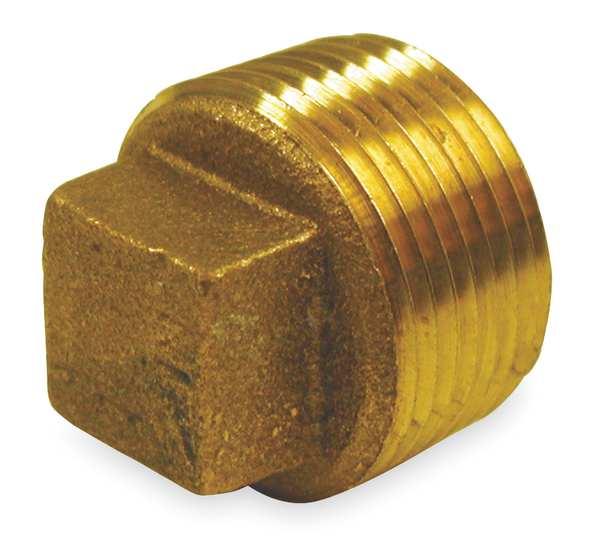 Red Brass Cored Plug, MNPT, 2
