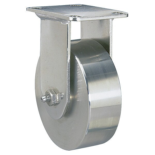 Plte Caster, Rgd, SS, 4 in., 850 lb.