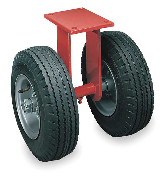 Dual Wheel Rigid Pneumatic Casters, 16 in