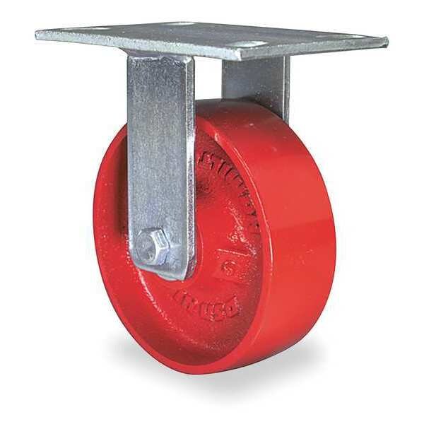 Plte Caster, Rgd, Forgd Stel, 10 in, 6000 lb