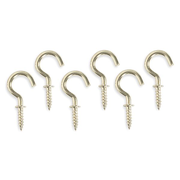 Cup, Type Hook, Brass, Length 5/8 In, PK20