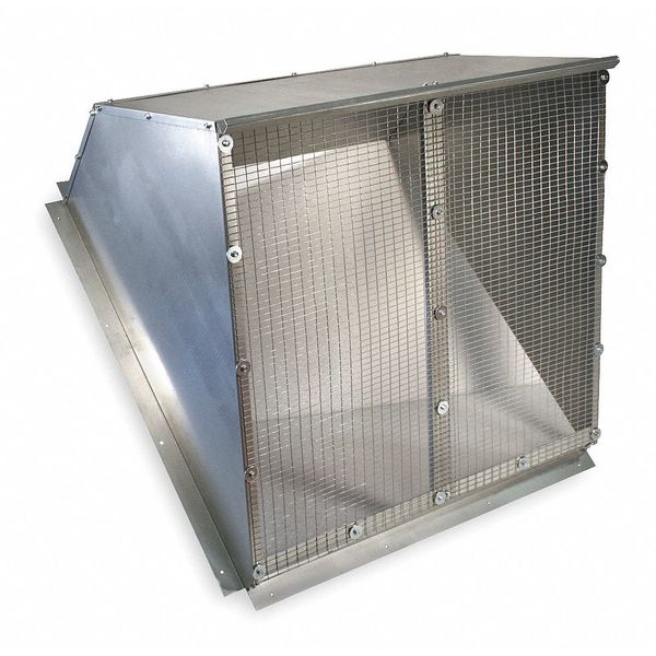 Weather Hood, 24 In, Galvanized Steel