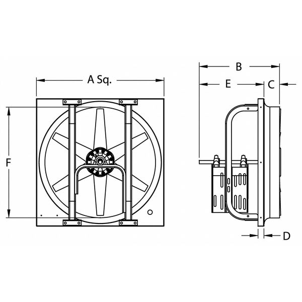 Reversible Fan, W/ Drive Pkg, 208-230/460V
