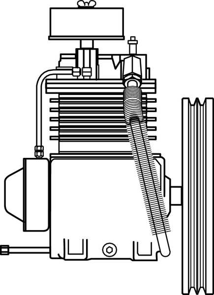 Air Compressor Pump, 5 hp, 7 1/2 hp, 2 Stage, 2 qt Oil Capacity, 2 Cylinder