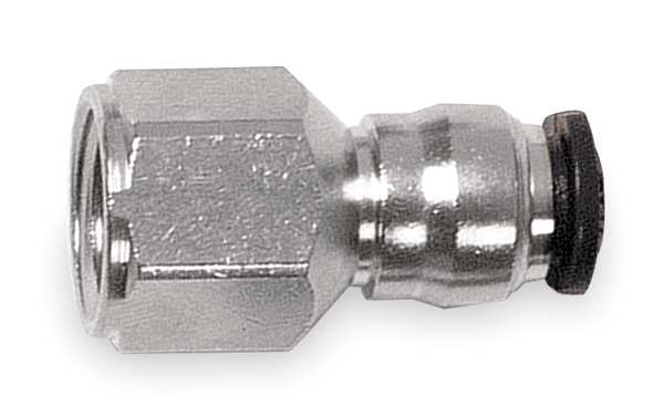 Female Connector, 8mm Tube Sz, Brass, PK5
