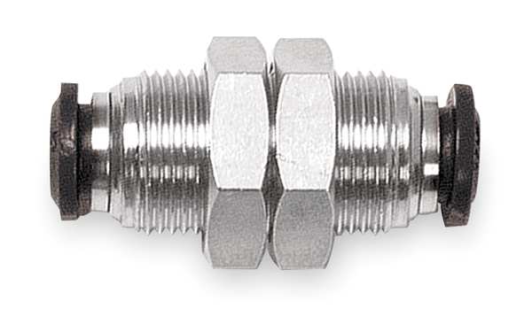 Bulkhead Union, 8mm Tube Sz, Brass, PK5