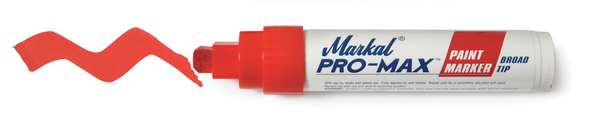 Permanent Liquid Paint Marker, Medium Tip, Red Color Family, Paint
