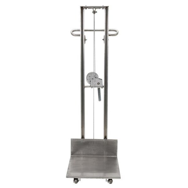 Manual Platform Lift Truck, Manual, 400 lb Load Capacity, Hand Winch Lift Control